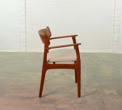 Danish Teak Desk- Armchair by Erik Buch for Oddense Maskinsedkeri & O.D. Moller, 1960s.