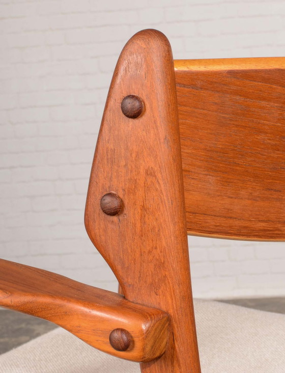 Image 1 of Danish Teak Desk- Armchair by Erik Buch for Oddense Maskinsedkeri & O.D. Moller, 1960s.