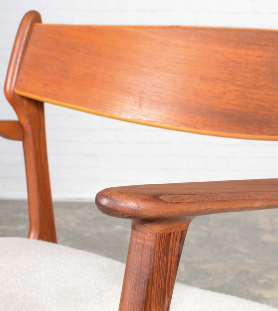 Image 1 of Danish Teak Desk- Armchair by Erik Buch for Oddense Maskinsedkeri & O.D. Moller, 1960s.