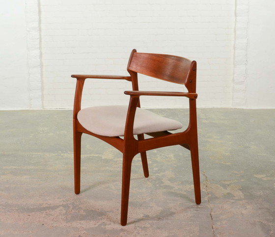 Image 1 of Fauteuil de bureau danois en teck par Erik Buch pour Oddense Maskinsedkeri & O.D. Moller, années 1960.