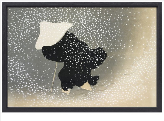 Image 1 of Kamisaka Sekka --Japanese Snowstorm (Framed)