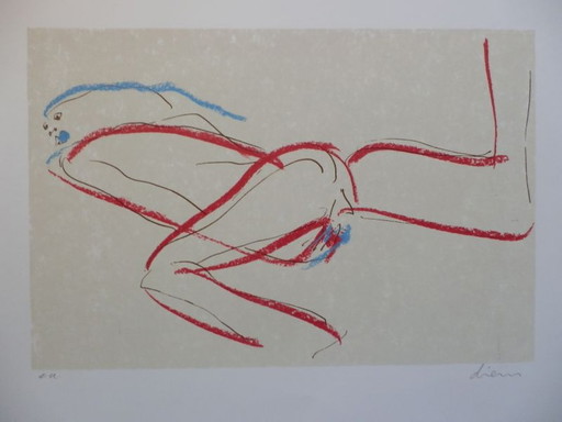 Peter Diem -Abstract Nude. Gr Silkscreen Hand signed.