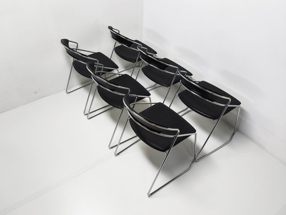 Image 1 of 6X Post Modern Wire Steel Dining Chair