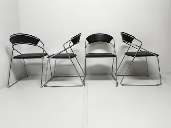 Image 1 of 6X Post Modern Wire Steel Dining Chair