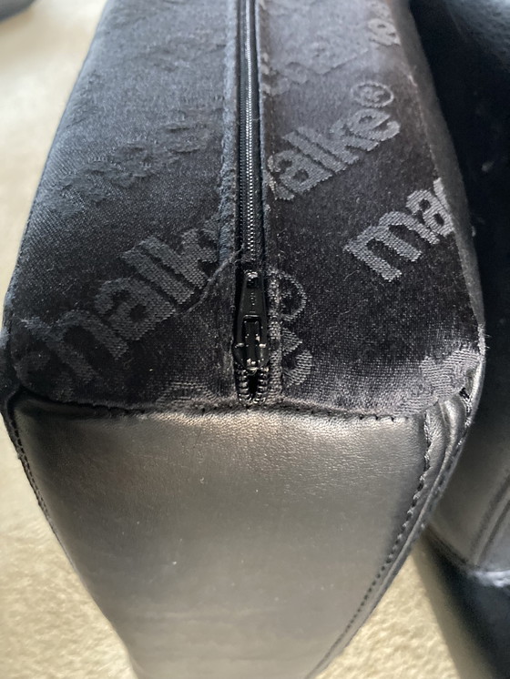 Image 1 of Sofá Machalke de 3 plazas en piel negra Manolito