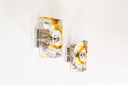 2x lampade da parete italiane in vetro vintage