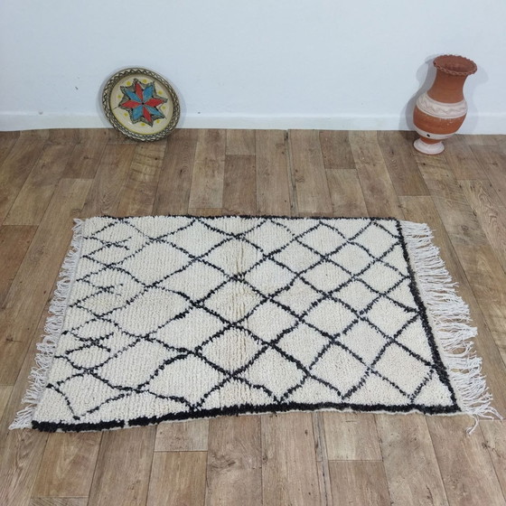 Image 1 of Small Moroccan Berber Wool Carpet - Piccolo Tappeto Marocchino Berbero In Lana