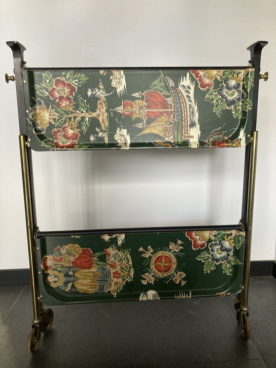 Image 1 of Vintage Bremshey Gerlinol Bar Cart 50S Fornasetti Galbiati Versace Mcm