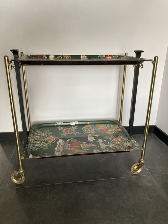 Image 1 of Vintage Bremshey Gerlinol Bar Cart 50S Fornasetti Galbiati Versace Mcm