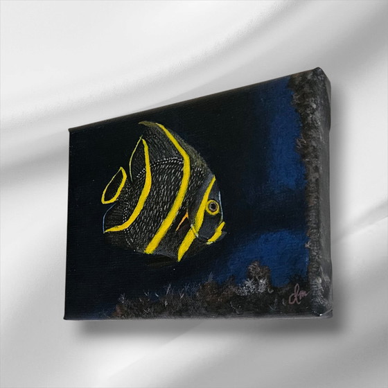 Image 1 of Acrylic Paint Painting Fish/Ocean 13X18 Cm