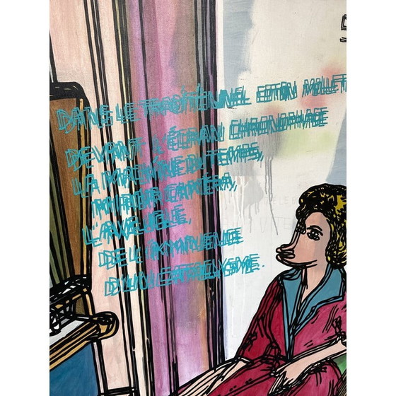 Image 1 of Vintage acrylic on canvas by Jo Brouillon, 2008