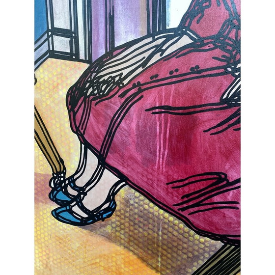 Image 1 of Vintage acrylic on canvas by Jo Brouillon, 2008