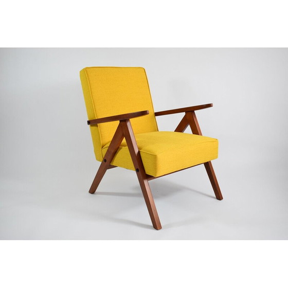 Image 1 of Vintage polish armchair B310 model yellow 1960s