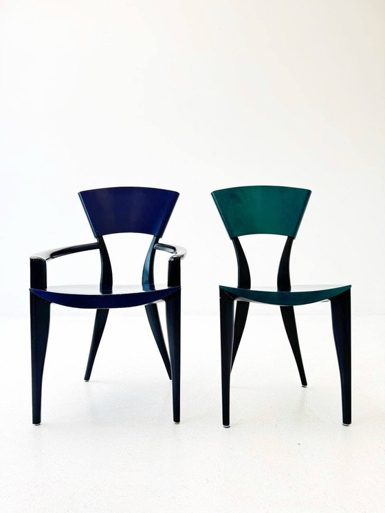 Image 1 of Set of 2 Italian chairs Karina By Gaby Fois Dorell For Sawaya & Moroni, 2000Er