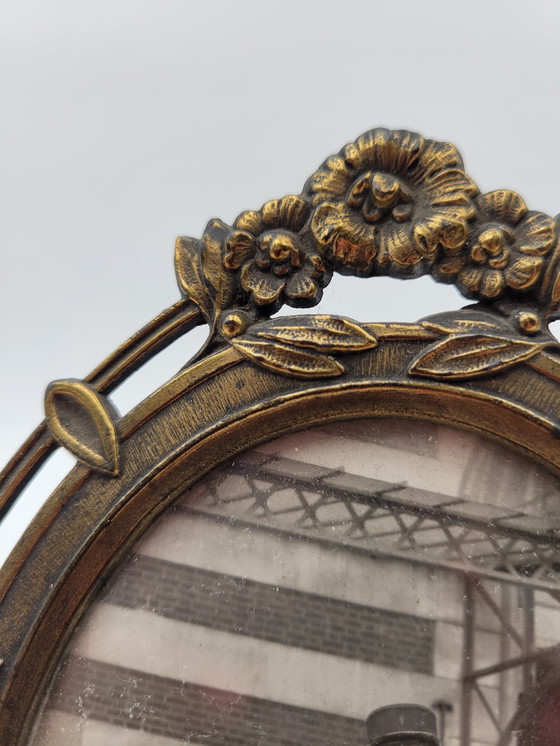 Image 1 of Art Nouveau Gilded Metal Frame