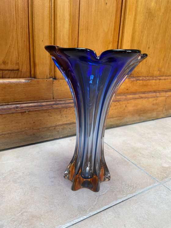 Image 1 of Glass flower vase 1950