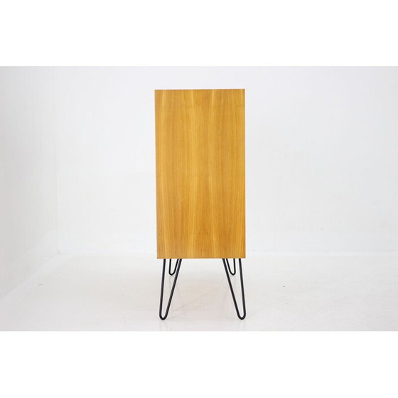 Image 1 of Vintage birch wood showcase, Czech 1970