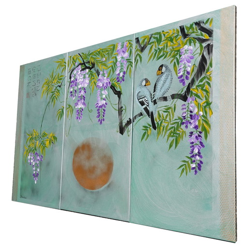 Japanese Wisteria J359 Painting