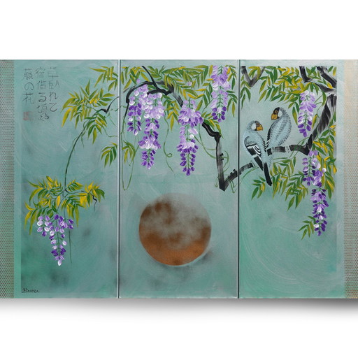 Japanese Wisteria J359 Painting