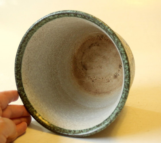 Image 1 of Hand-painted ceramic flower pot, made in Italy, vintage
