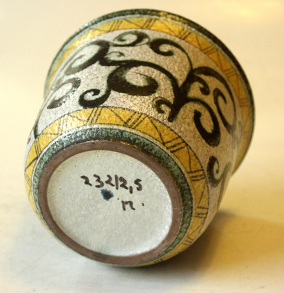 Image 1 of Hand-painted ceramic flower pot, made in Italy, vintage