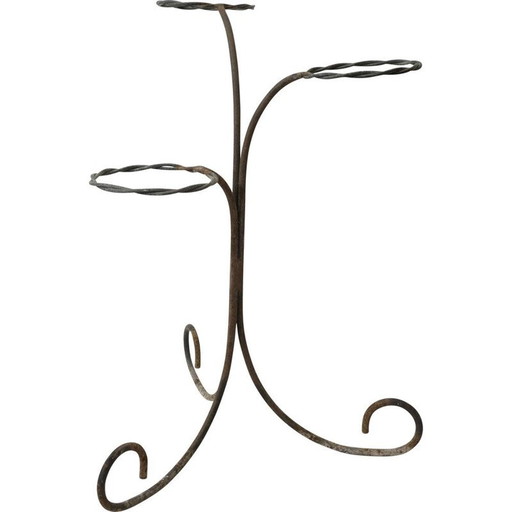 Fioriera vintage in metallo a 3 livelli