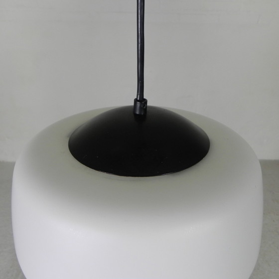 Image 1 of Vintage Pendant Lamp With Opaline Glass Bulb, 1960s