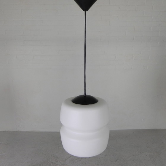 Image 1 of Vintage Pendant Lamp With Opaline Glass Bulb, 1960s