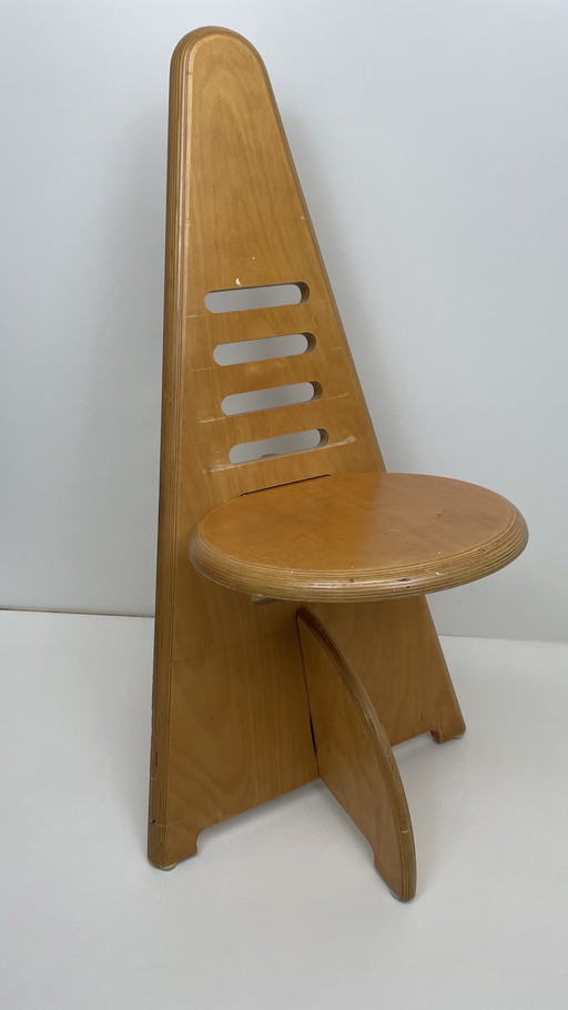 Lundi Sit Gijs Boelaars for Lundia wooden chair adjustable