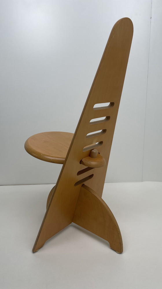 Image 1 of Lundi Sit Gijs Boelaars for Lundia wooden chair adjustable