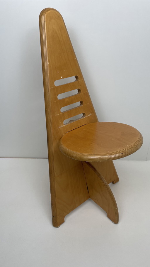 Lundi Sit Gijs Boelaars for Lundia wooden chair adjustable