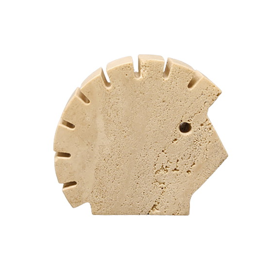 Image 1 of Vinatge Travertine Hedgehog Sculpture by Enzo Mari for F.lli Mannelli