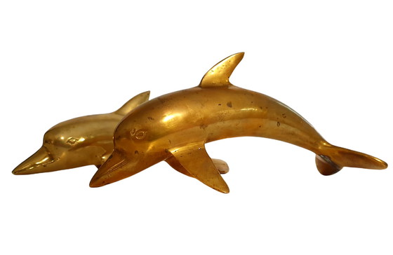 Image 1 of 2x brass dolphins