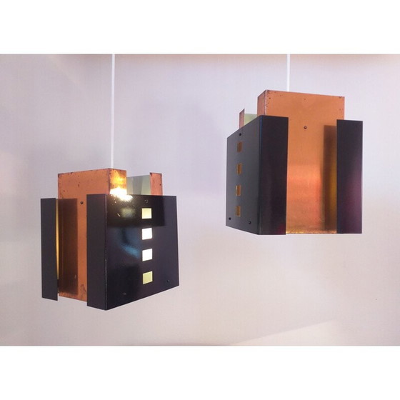Image 1 of Pair of vintage  Pendants, Mid Century Denmark 1970s