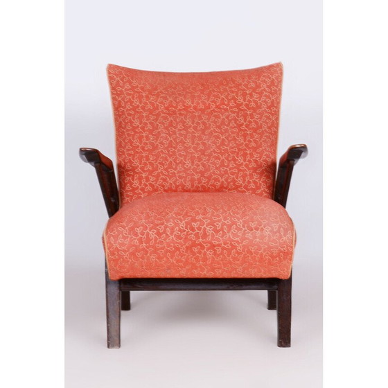 Image 1 of Poltrona vintage in rovere art déco di Antonin Kybal, Cecoslovacchia 1930