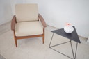 Fauteuil vintage retapissé