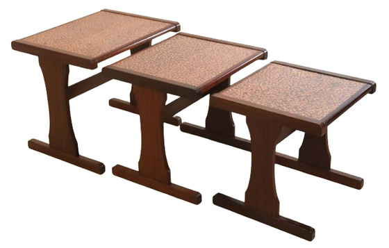 Image 1 of Tavolini impilabili in rame mimiset &#39;Birstall&#39; vintage