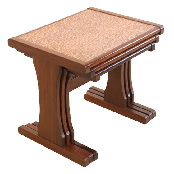 Image 1 of Tavolini impilabili in rame mimiset &#39;Birstall&#39; vintage