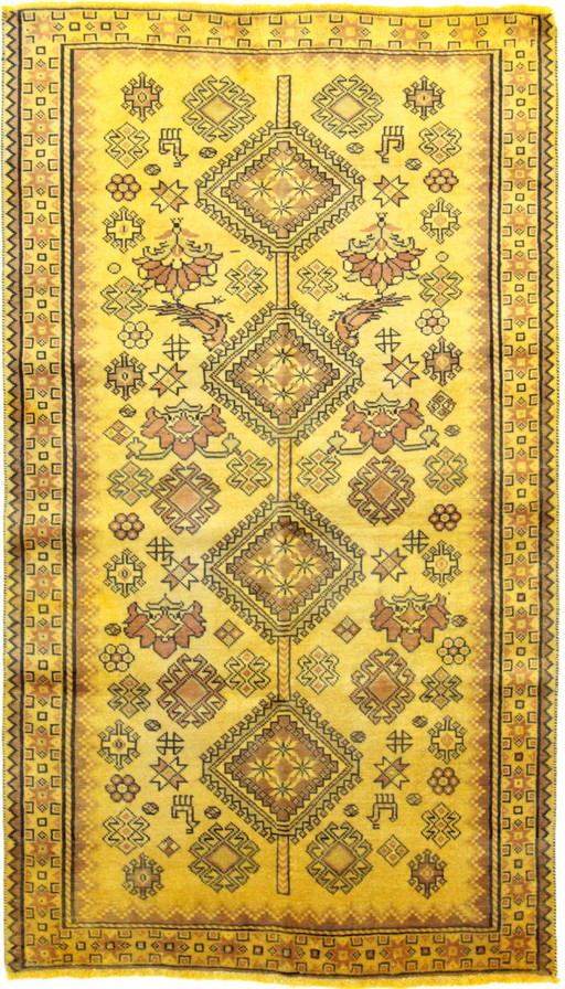 Persian Carpet Old Ghashghai Shiraz Very 200 X 113 Cm