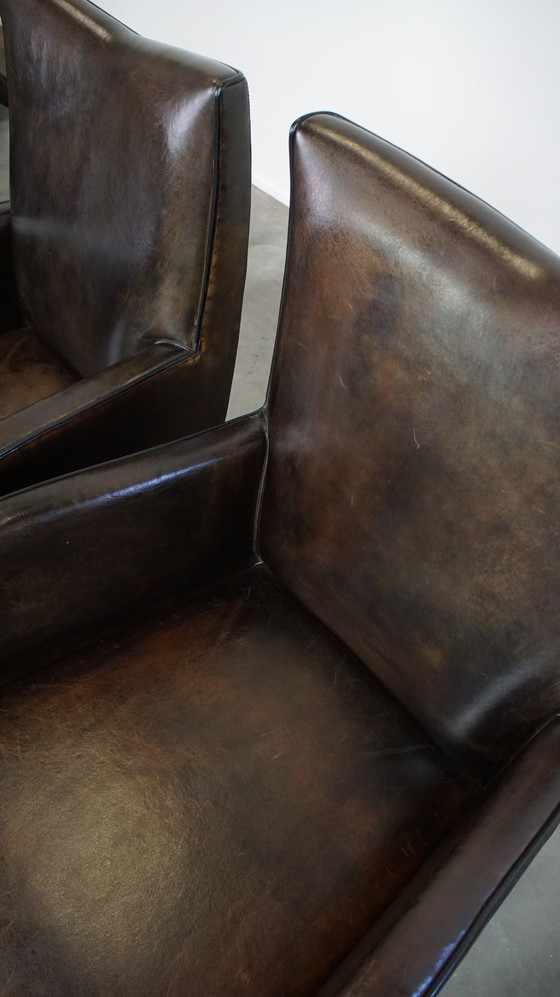 Image 1 of 4 X Sheep Leather Design Dining Chair By Bart Van Bekhoven