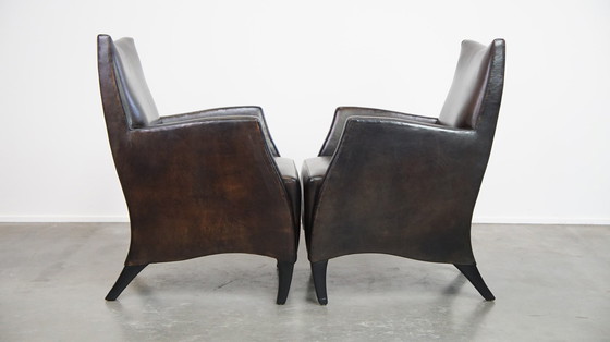 Image 1 of 4 X Sheep Leather Design Dining Chair By Bart Van Bekhoven