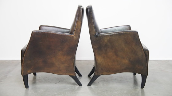 Image 1 of 4 X Sheep Leather Design Dining Chair By Bart Van Bekhoven