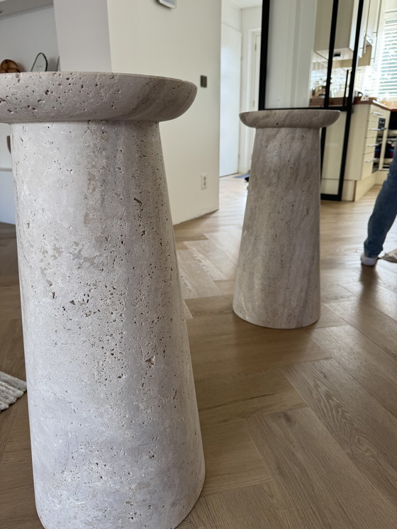 Image 1 of Travertine Dining Table Oval