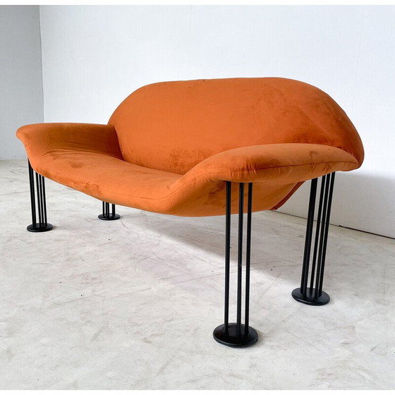 Image 1 of Vintage orange sofa by Burkhard Vogtherr for Hain + Tohme, 1980