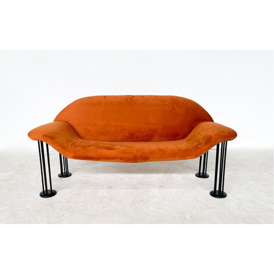 Image 1 of Vintage orange sofa by Burkhard Vogtherr for Hain + Tohme, 1980