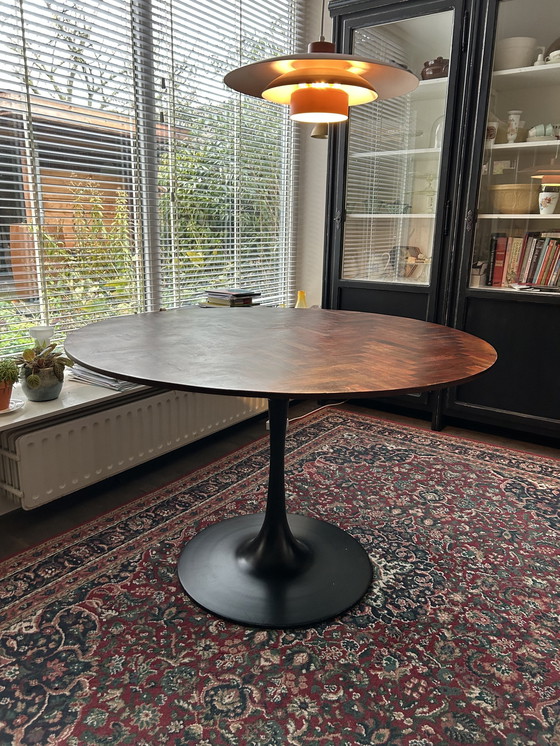 Image 1 of Round Dining Table Herringbone