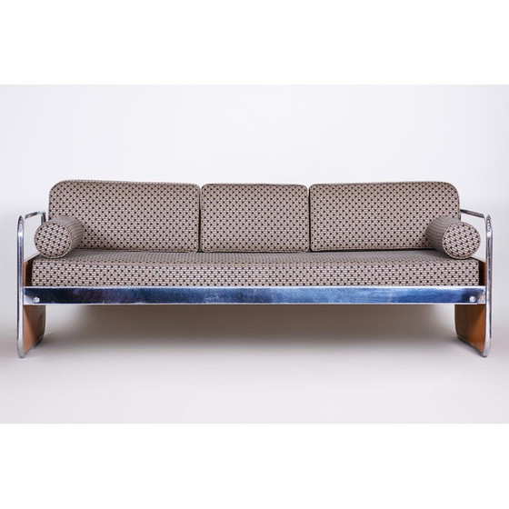 Image 1 of Vintage grey Bauhaus sofa by Hynek Gottwald, 1930s