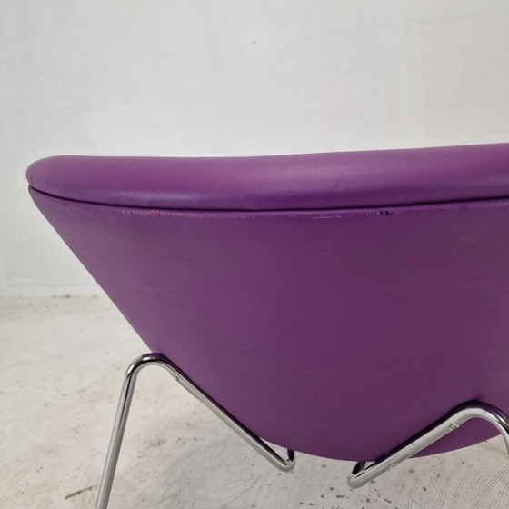 Image 1 of Sedia vintage "Orange Slice" in acciaio cromato e pelle di Pierre Paulin per Artifort, 1980