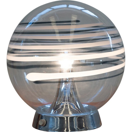 Lampada da tavolo vintage in vetro di Murano di Gino Vistosi, Italia 1970
