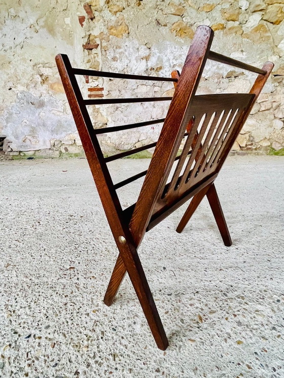 Image 1 of Mid-Century, Vintage, Folding Magazine Rack, Cees Braackman, Circa 1960'S